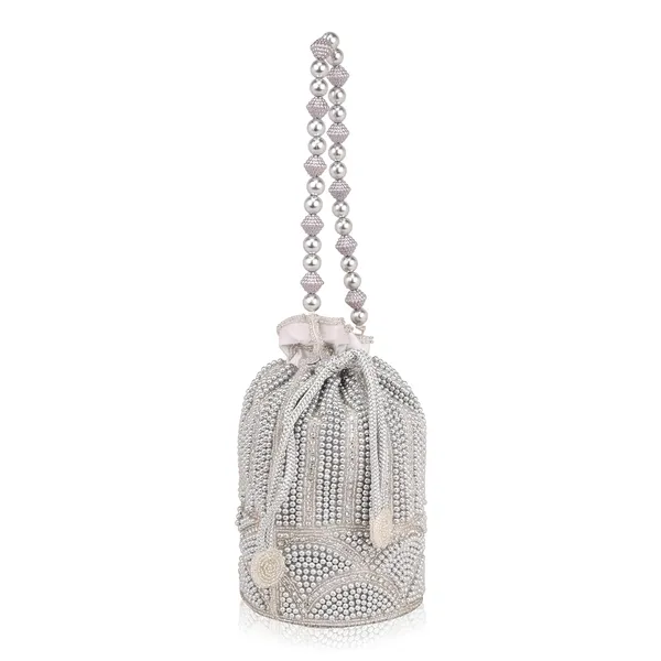 Silver_Ornate_Luxe_Handcrafted_Pearl_Potli_