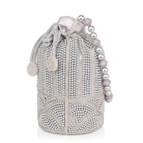 Silver_Ornate_Luxe_Handcrafted_Pearl_Potli_