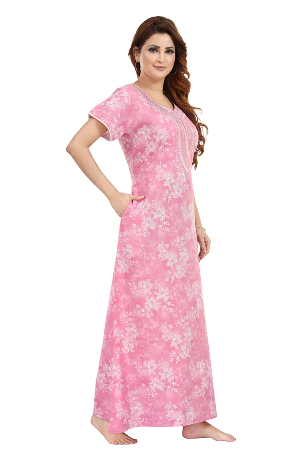 Pink_Cotton_Blend__Nighty_for_Women