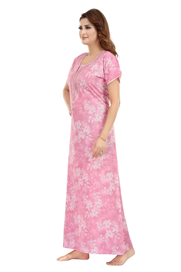 Pink_Cotton_Blend__Nighty_for_Women