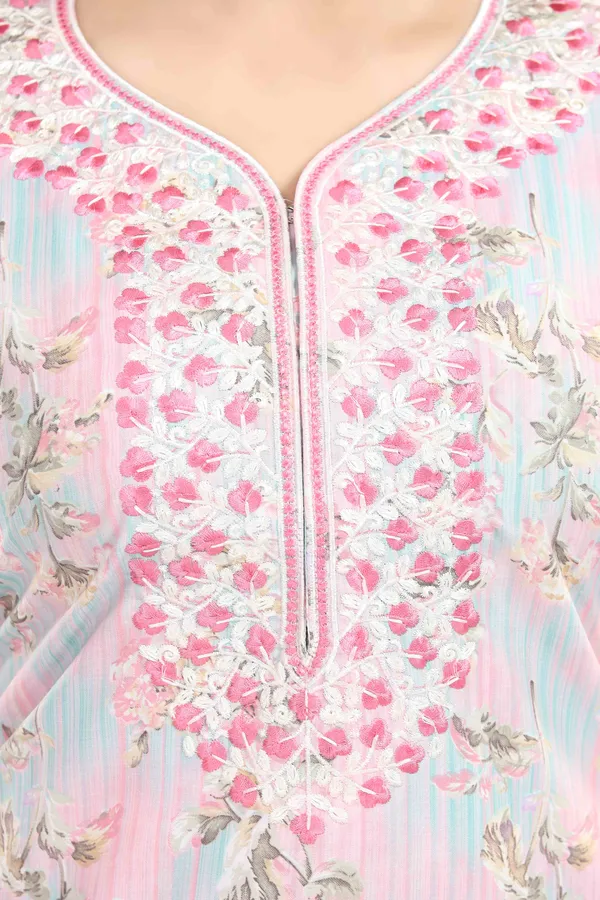 Pink_Floral_Cotton_blend_Night_Dress_For_Ladies