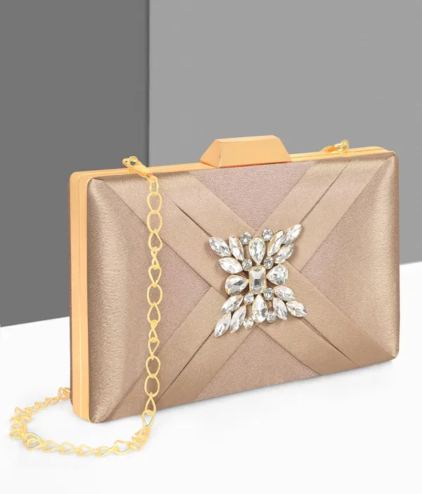Rose_Gold_Premium_Satin_With_Shiny_Texture_Diamond_Clutch_For_Women_&_Girls_(22_X_10_X_15_Cm)