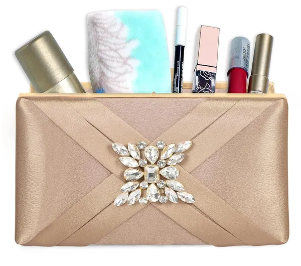 Rose_Gold_Premium_Satin_With_Shiny_Texture_Diamond_Clutch_For_Women_&_Girls_(22_X_10_X_15_Cm)