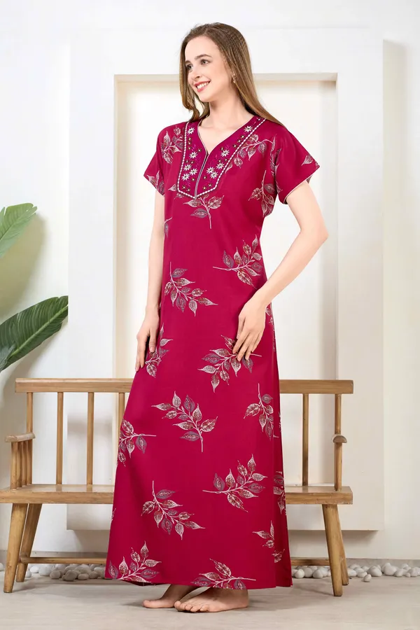 Rani_floral_embroidered__A-line_Alpine__Nighty_for_Women