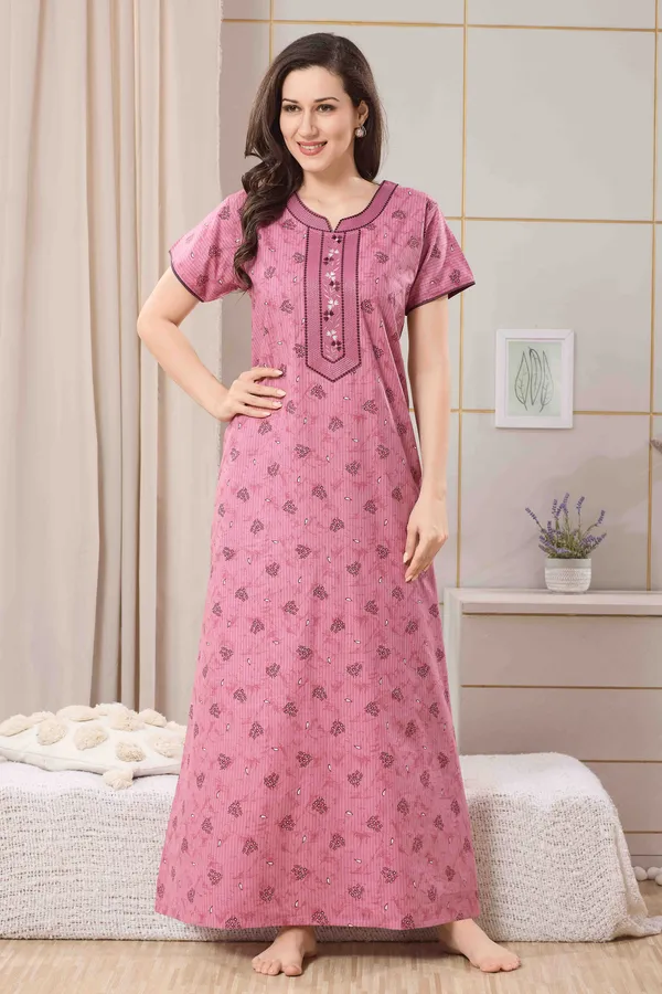 Rose_pure_Cotton__Nighty_for_Women