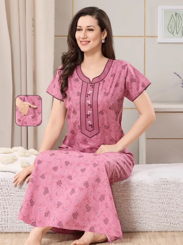 Rose_pure_Cotton__Nighty_for_Women