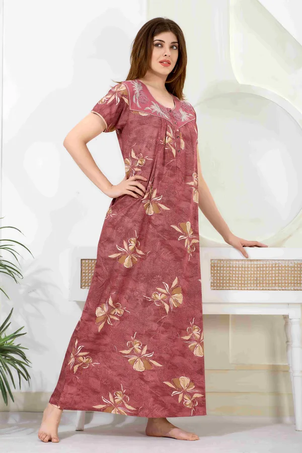 Rose_floral_pleated_alpine_neck_embroidery_nighty_for_womens
