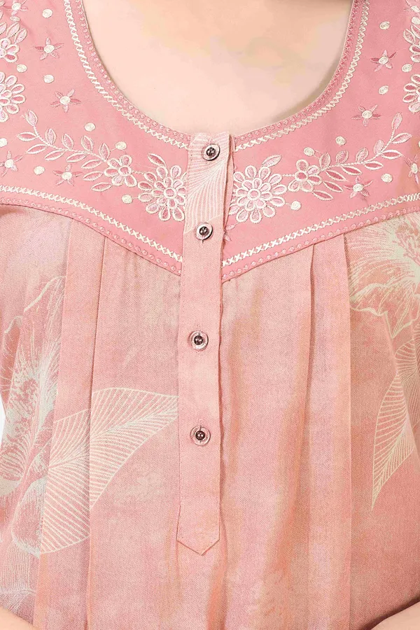 Rose_floral_pleated_alpine_neck_embroidery_nighty_for_womens
