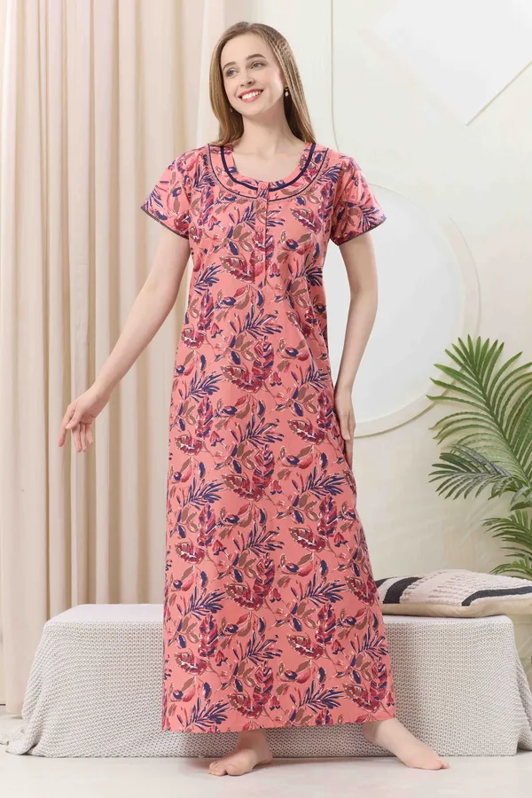 Rose_floral_pure_Cotton__Nighty_for_Women