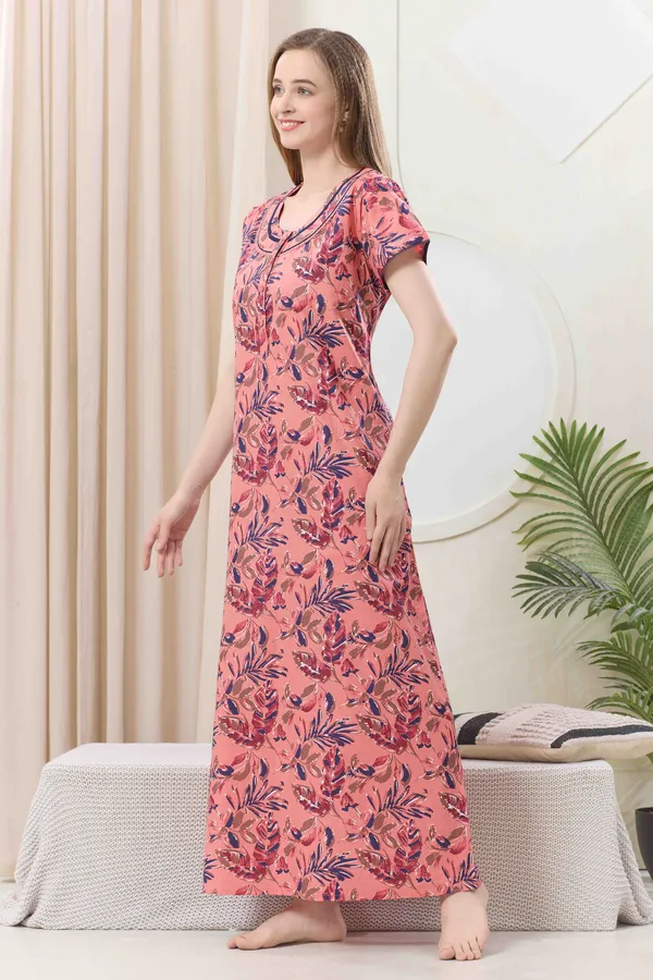 Rose_floral_pure_Cotton__Nighty_for_Women