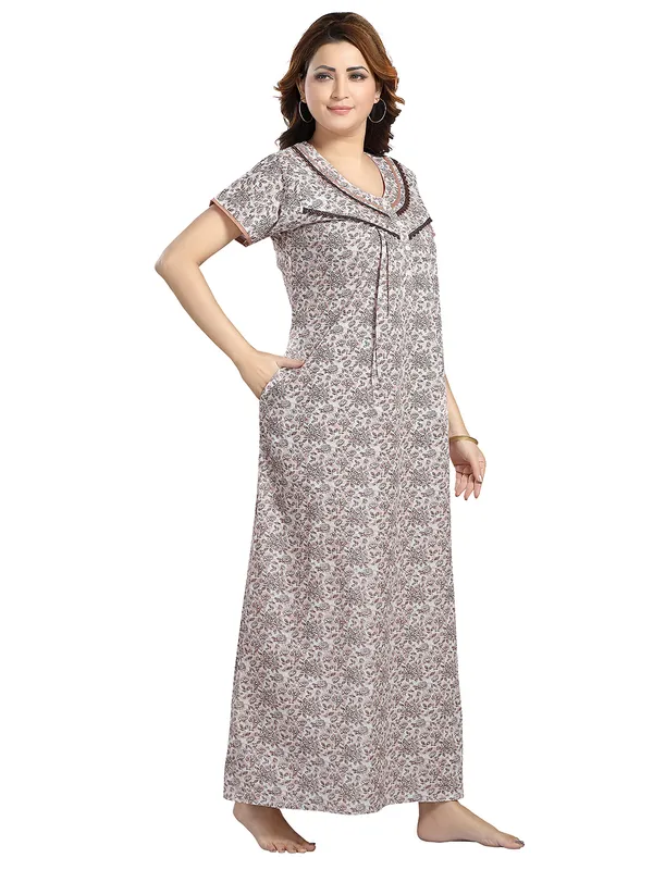 Rose_floral_pure_Cotton__Nighty_for_Women