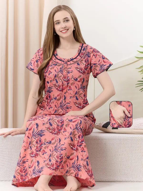Rose_floral_pure_Cotton__Nighty_for_Women