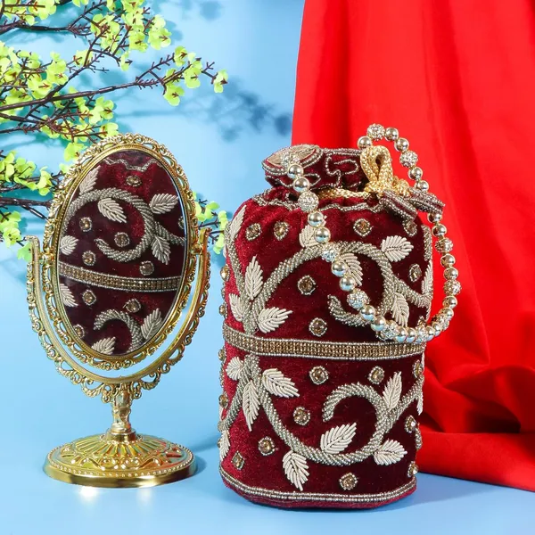 Maroon_Sitara_Handmade_Embroidered_Potli_Bag_For_Women_&_Girls_(11_X_11_X_20_Cm)