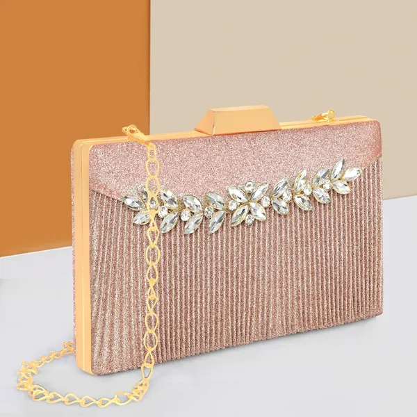 Rose_Gold_Shimmer_Grace_Clutch_Bag_With_Crystal_Leaf_Accent,_Glitter_Finish,_And_Detachable_Chain_For_Women_&_Girls_(22_X_8_X_15_Cm)