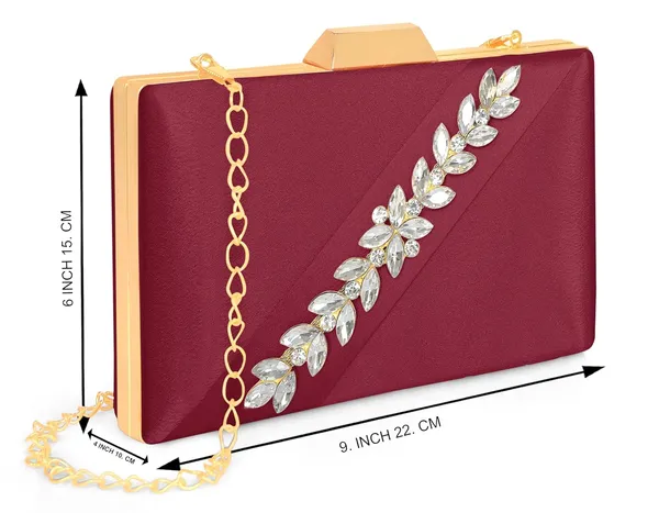 Maroon_Radiance_Cross_Diamond_Satin_Sling_Bag_For_Women_&_Girls_(22_X_10_X_15_Cm)