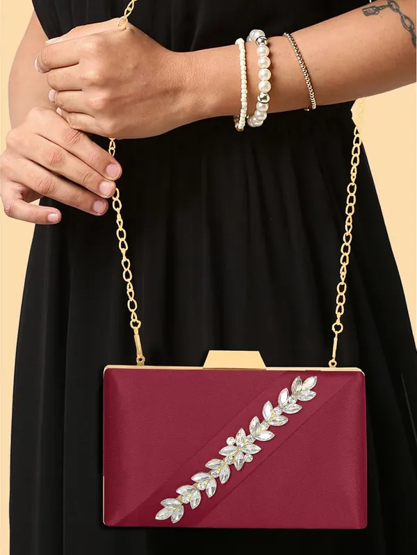 Maroon_Radiance_Cross_Diamond_Satin_Sling_Bag_For_Women_&_Girls_(22_X_10_X_15_Cm)