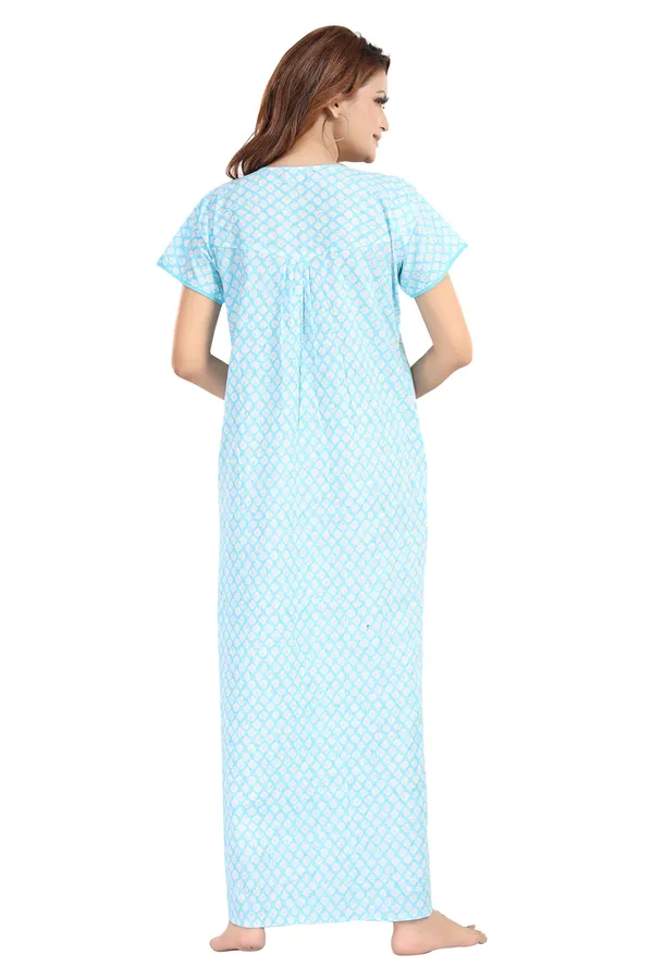 Sky_blue_Cambric_Cotton_Nighty_for_Women