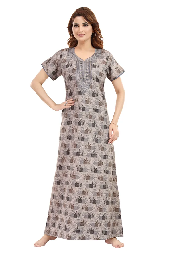 Slate_Cotton_Blend__Nighty_for_Women