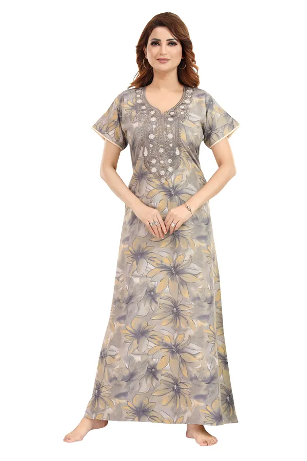 Slate_Cotton_Blend__Nighty_for_Women