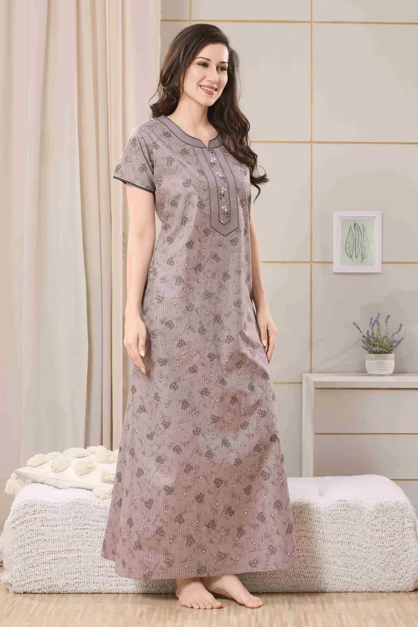 Slate_pure_Cotton__Nighty_for_Women