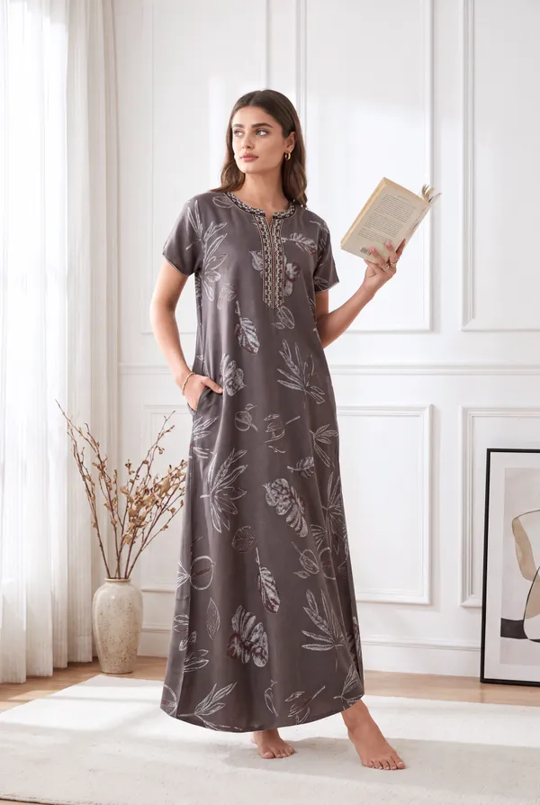 Stone_dust_floral_alpine_A-line_neck_embroidery_nighty_for_womens