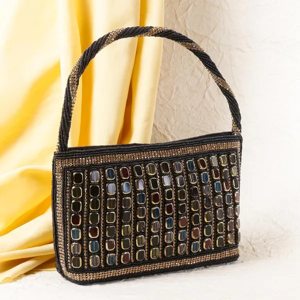Black_Talia_Mosaic_Beaded_Zari_Hand_Work_Handbag_For_Women_&_Girls_(23_X_5.5_X_12.5_Cm)