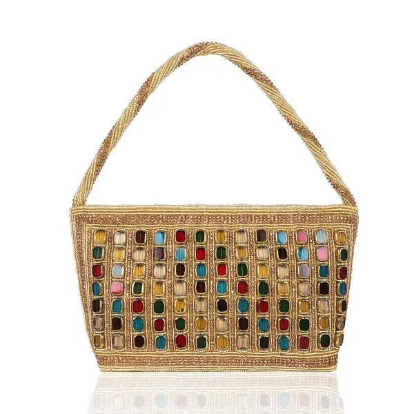 Gold_Talia_Mosaic_Beaded_Zari_Hand_Work_Handbag_For_Women_&_Girls_(23_X_5.5_X_12.5_Cm)