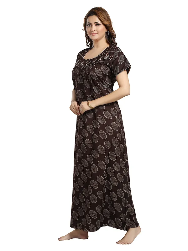 Brown_Abstract_print_Alpine_Night_Dress_For_Ladies