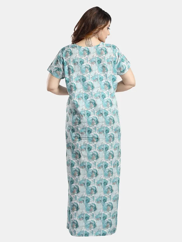 Green_Cotton_Blend_Nighty_For_Women