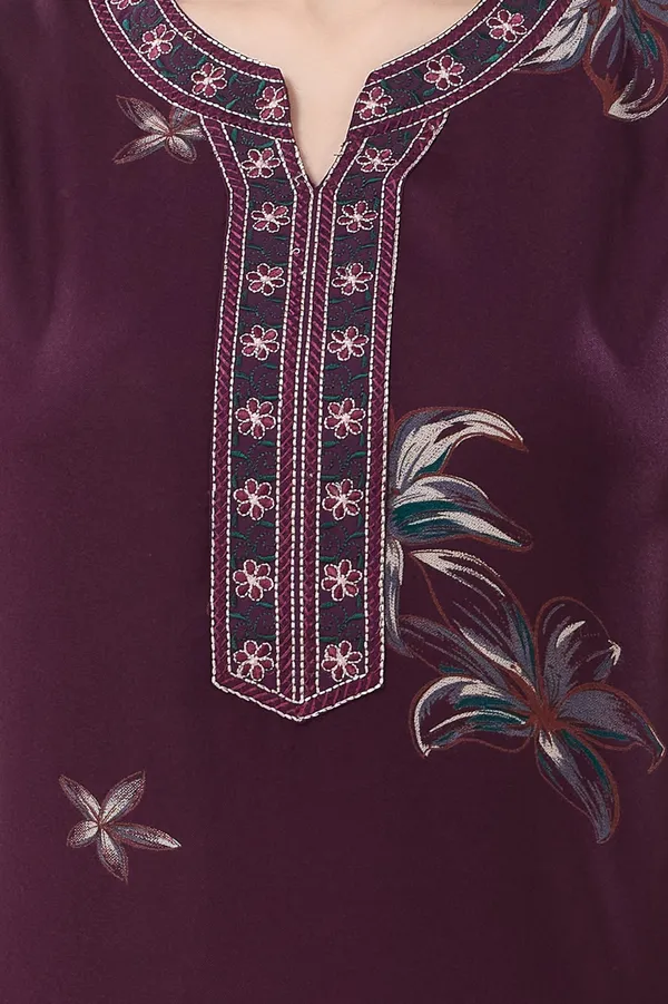 Wine_floral_embroidered__A-line_Alpine__Nighty_for_Women