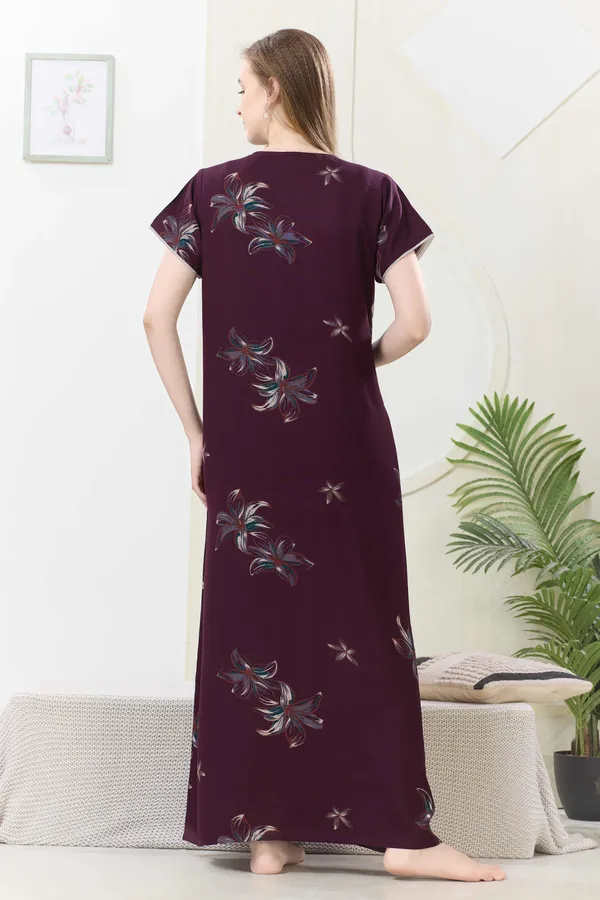 Wine_floral_embroidered__A-line_Alpine__Nighty_for_Women