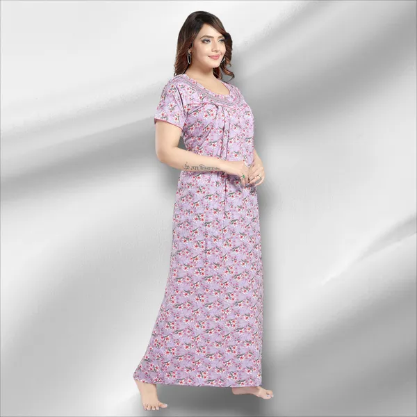 Purple_Floral_Cotton_Night_Dress_For_Ladies