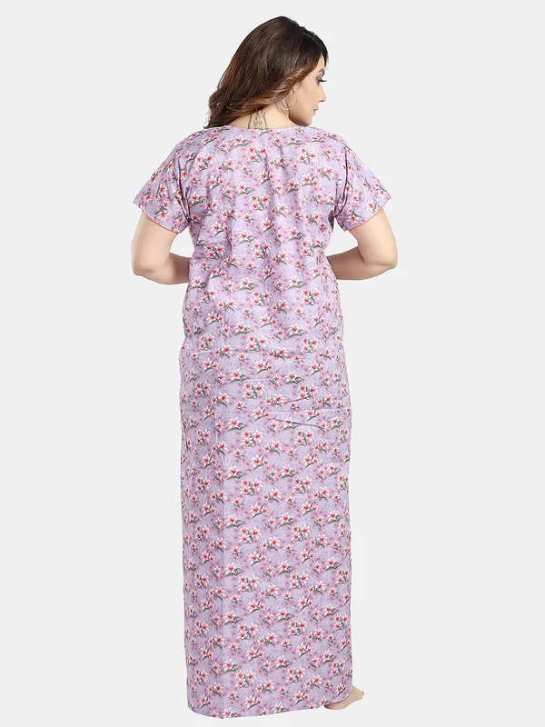 Purple_Floral_Cotton_Night_Dress_For_Ladies