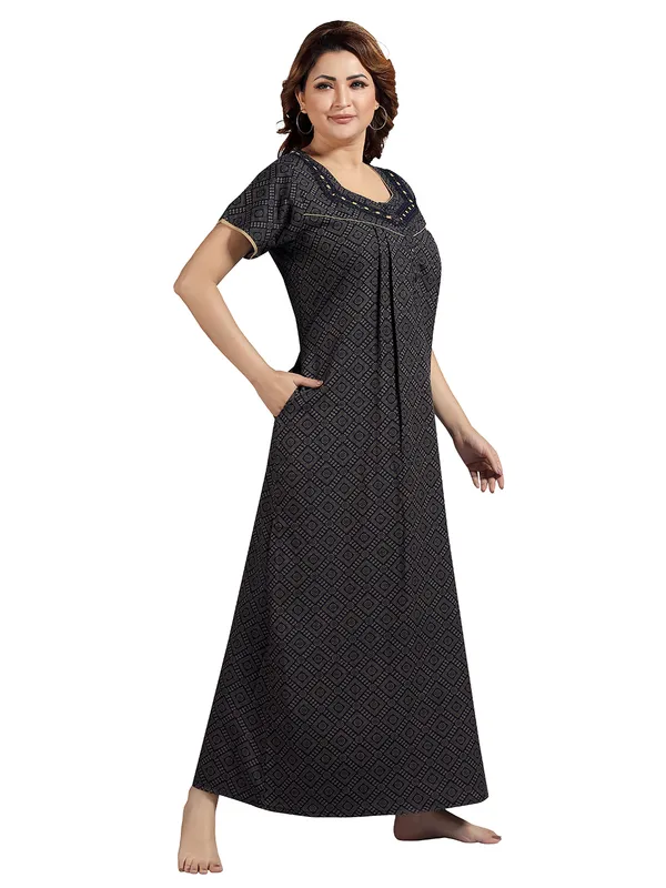 Navy_Cotton_Blend__Nighty_for_Women