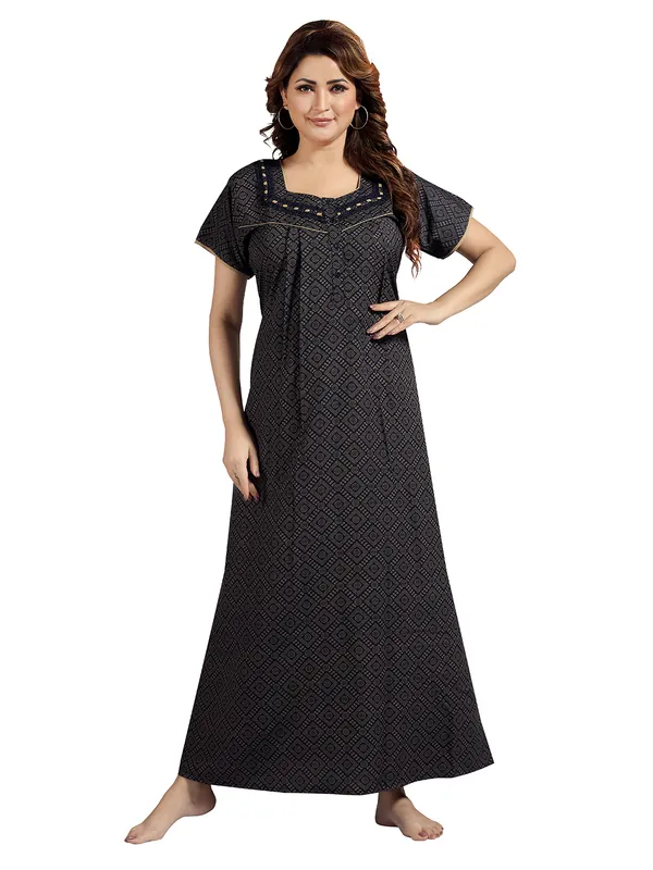 Navy_Cotton_Blend__Nighty_for_Women