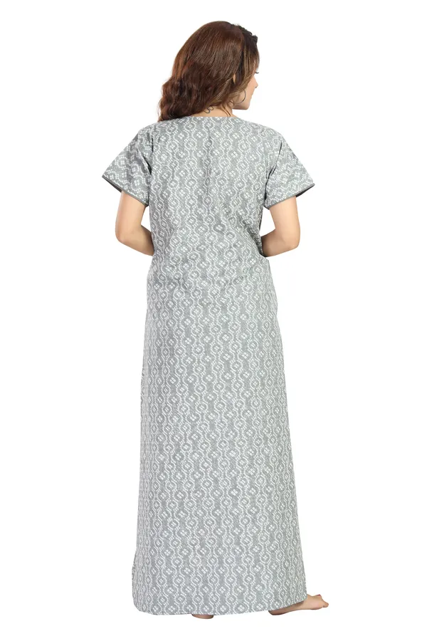 Grey_Floral_Cotton_Night_Dress_For_Ladies