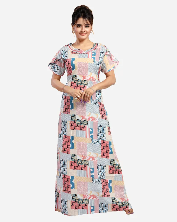 Pink_Rayon_Nighty_for_Women