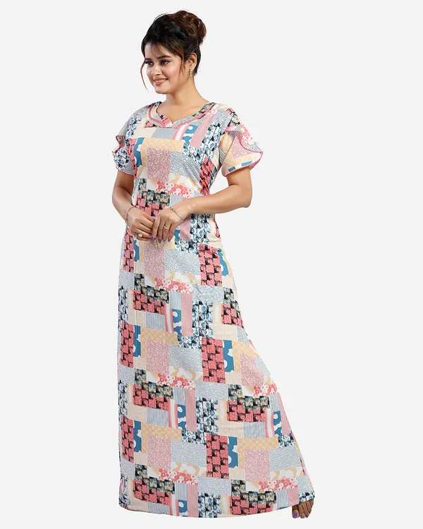 Pink_Rayon_Nighty_for_Women