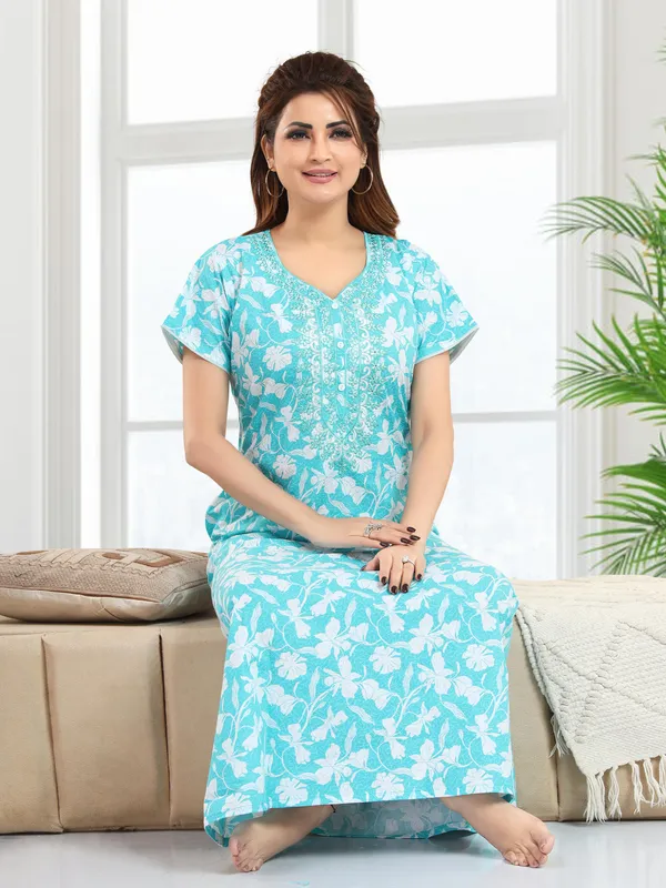 Blue_Cotton__Nighty_for_Women