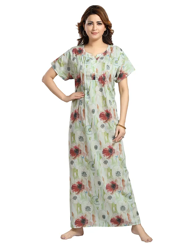 Green_Cotton_Blend__Nighty_for_Women