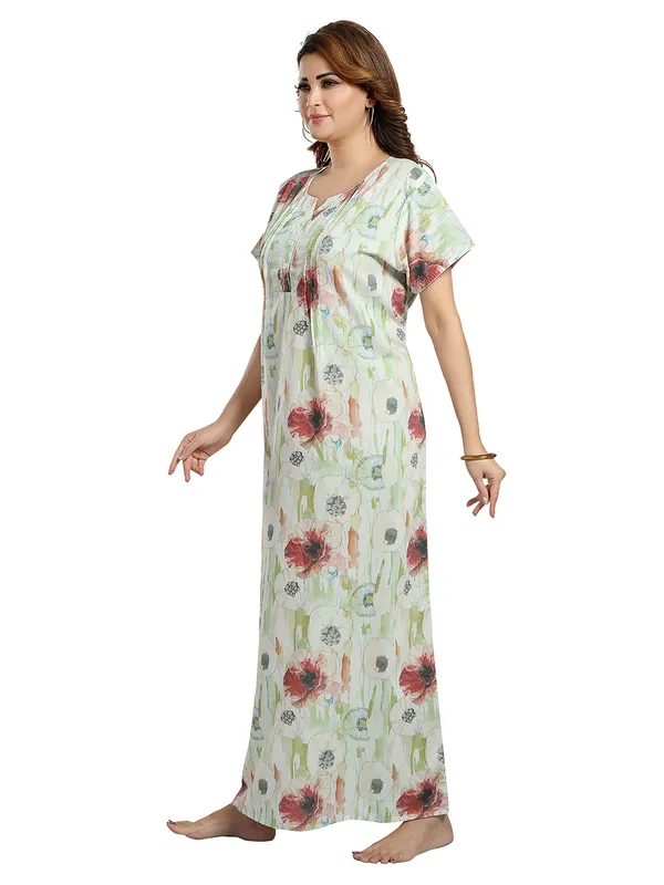 Green_Cotton_Blend__Nighty_for_Women