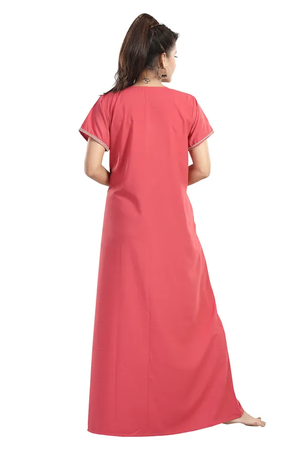 Peach_Cotton_Blend_Nighty_For_Women
