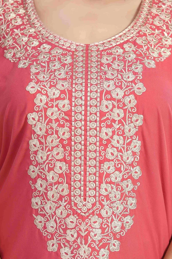 Peach_Cotton_Blend_Nighty_For_Women