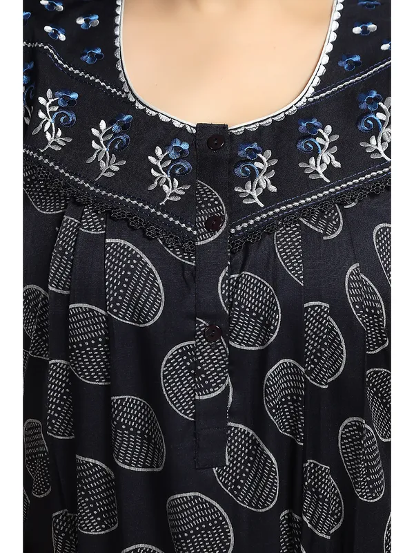 Blue_Abstract_print_Alpine_Night_Dress_For_Ladies