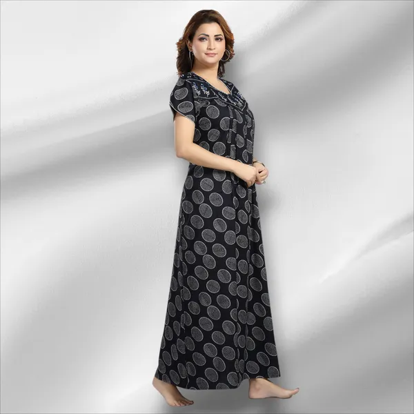 Blue_Abstract_print_Alpine_Night_Dress_For_Ladies
