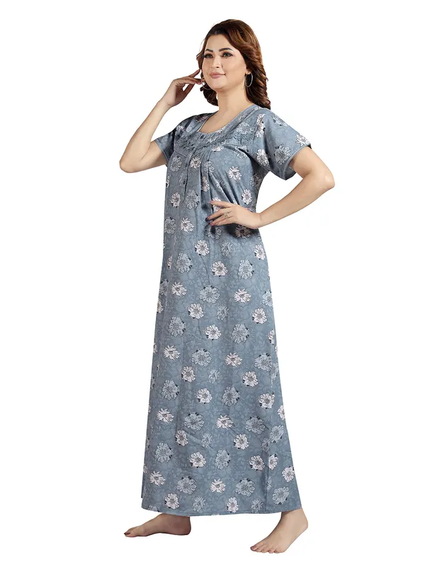 Grey_Cotton_Blend__Nighty_for_Women