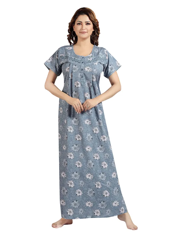 Grey_Cotton_Blend__Nighty_for_Women