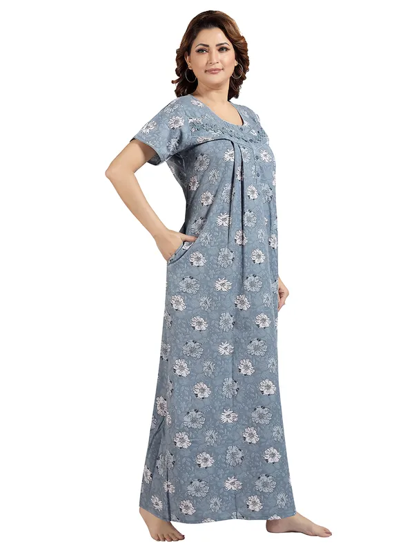 Grey_Cotton_Blend__Nighty_for_Women
