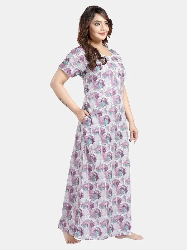 Purple_Cotton_Blend__Nighty_for_Women