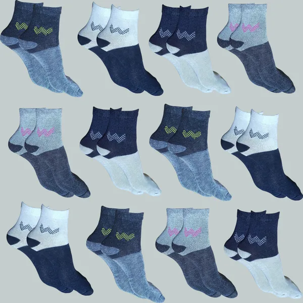 MJE_Men_&_Women_Ankle_Length_Multicolor_Cotton_SolidSelf_Design_Regular_Ankle_Length__Low_Cut_Calf_Length_Socks_For_Men_&_Women(Pack_of_12)
